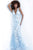 Jovani 60283 Sequined Deep V-neck Trumpet Dress Evening Dresses 00 / Light Blue