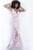 Jovani 60283 Sequined Deep V-neck Trumpet Dress Evening Dresses 00 / Rose/Gold