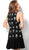 Jovani - 63338 Leather Appliqued Plunging V-Neck Dress Cocktail Dresses