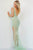 Jovani - 63405 Asymmetrical Beaded Illusion High Slit Gown Evening Dresses