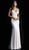 Jovani - 63563 Studded Backless Jersey Trumpet Gown Special Occasion Dress 00 / Blush