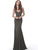 Jovani - 63563 Studded Backless Jersey Trumpet Gown Special Occasion Dress 00 / Olive