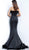 Jovani - 63891 Strapless Feather-Fringed Mermaid Gown Special Occasion Dress