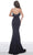 Jovani - 63892 Strapless Feather-Fringed Long Mermaid Gown Evening Dresses