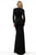 Jovani - 64983 Plunging Neckline Long Sleeve Fitted Dress Evening Dresses