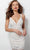 Jovani - 65576 Embellished Lace Deep V-neck Sheath Dress Cocktail Dresses