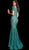 Jovani - 66730 Embellished Lace Short Sleeve V-neck Trumpet Dress Special Occasion Dress