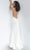 Jovani - 67857 Plunging V-neck Satin Trumpet Dress With Open Back Prom Dresses