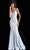 Jovani - 68005 Plunging V-neck Stretch Lace Trumpet Dress Pageant Dresses 00 / Perri