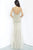 Jovani - 68827 Embellished V-neck Feathered Trumpet Dress Evening Dresses