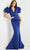 Jovani 7268 - Puff Sleeves V-Neck Evening Dress Prom Dresses