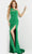 Jovani 7279 - Asymmetrical Sheath Evening Dress Prom Dresses 00 / Emerald
