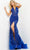 Jovani - 8110 Halter V-Neck Sequin Illusion Evening Gown Special Occasion Dress