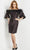 Jovani 8211 - Off Shoulder Feather Detailed Prom Dress Cocktail Dresses 00 / Black