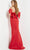 Jovani 9064 - Off-Shoulder Bow Sleeves Evening Dress Prom Dresses
