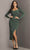 Jovani 9402 - Long Sleeve Tea-Length Prom Dress Prom Dresses 00 / Green