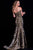 Jovani - Animal Print Plunging Shoulder Mermaid Prom Dress 57688SC  - 1 pc Print In Size 4 Available CCSALE 4 / Print