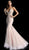 Jovani - Appliqued V Neck Trumpet Evening Gown 63704SC - 1 pc White In Size 00 Available CCSALE