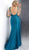 Jovani - Bateau Glitter Jersey Trumpet Dress JVN67094 - 1 pc Peacock In Size 2 Available CCSALE 2 / Peacock