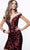Jovani - Bead Embellished Plunging Off-Shoulder Dress 2666SC - 1 pc Black/RedIn Size 8 Available CCSALE 8 / Black/Red