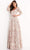 Jovani - Beaded Floral Applique A-Line Gown 04451SC - 1 pc Pink In Sizes 10 Available CCSALE