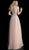 Jovani - Beaded Floral Illusion Bodice Long Gown 65324 CCSALE 6 / Nude