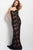 Jovani Beaded Lace Sheath Dress 45192 1 pc Black in size 6 Available CCSALE 6 / Black