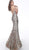 Jovani - Beaded Plunging Sweetheart Long Gown 67347 - 1 pc Gold/Silver in Size 4 Available CCSALE