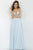 Jovani - Beaded V- Neck Chiffon Dress JVN4410SC - 1 pc Off White In Size 8 Available CCSALE 8 / Off White
