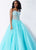 Jovani - Bedazzled Strapless Sweetheart Corset Style A Line Gown 1332 Special Occasion Dress 0 / Aqua