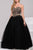 Jovani - Bedazzled Strapless Sweetheart Corset Style A Line Gown 1332 Special Occasion Dress 00 / Black/Gold