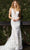 Jovani Bridal - JB04192 V Neck Embellished Trumpet Bridal Dress Bridal Dresses 00 / White