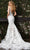 Jovani Bridal - JB04192 V Neck Embellished Trumpet Bridal Dress Bridal Dresses
