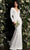 Jovani Bridal - JB06911 Plunging V Neck Long Sleeves Bridal Dress Bridal Dresses
