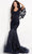 Jovani - Cape Sleeve Evening Dress 03158SC - 1 pc Light Cafe In Size 14 Available CCSALE 14 / Light Cafe