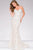 Jovani - Crystal Embellished Strapless Lace Prom Dress 37334 Special Occasion Dress 00 / Ivory
