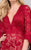 Jovani - Deep V-Neck Sheath Dress 47202 - 1 pc Cranberry In Size 12 Available CCSALE