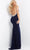 Jovani - Embellished Backless Trumpet Dress 07297SC - 1 pc Navy In Size 00 and 1 pc Light-Blue in size 4 Available CCSALE