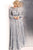 Jovani - Embellished Bateau Long Sleeves Gown JVN62711SC CCSALE 0 / Silver