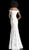 Jovani - Embellished Off-Shoulder Long Trumpet Dress 64277 - 1 pc Off-White in Size 12 Available CCSALE