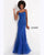 Jovani - Embroidered Lace Corset Mermaid Gown JVN02012SC - 1 pc Royal Blue In Size 4 Available CCSALE
