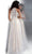 Jovani - Embroidered Tulle Gown JVN64157SC - 1 pc Silver/Nude In Size 4 Available CCSALE 4 / Silver/Nude