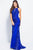 Jovani - Fitted Beaded Lace Halter Evening Dress JVN55869SC CCSALE