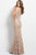 Jovani Floral Embroidered Cap Sleeves Evening Dress 46731 - 1 pc Gold In Size 22 Available CCSALE 22 / Gold