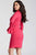 Jovani High Neck Long Bell Sleeve Sheath Dress 50898 - 1 pc Hot Pink In Size 4 Available CCSALE 4 / Hot Pink