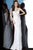 Jovani - JVN00864 Embellished Deep V-neck Sheath Dress With Slit Evening Dresses