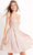 Jovani - JVN04010 Sleeveless V Neck Embroidered Bodice A-Line Dress Homecoming Dresses