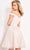 Jovani - JVN04639 Off Shoulder Glitter A-Line Dress Homecoming Dresses