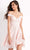 Jovani - JVN04639 Off Shoulder Glitter A-Line Dress Homecoming Dresses