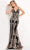 Jovani - JVN04789 Embroidered Plunging V Neck Trumpet Dress Evening Dresses